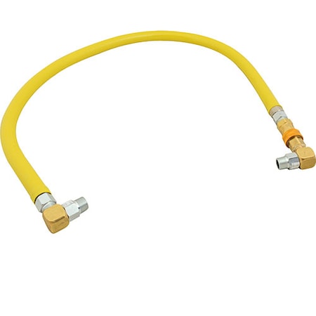 T&S Brass Gas Hose Flexctd 1/2X 48 W/90 (3 3/ 4 O.D For  - Part# Tshg4C48S TSHG4C48S